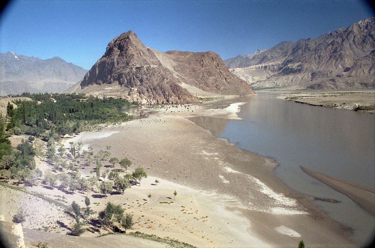 05 Skardu Khardong Hill And Kharpocho Fort Above The Indus River From Concordia Hotel